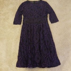 Purple lace dress